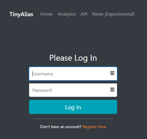 TinyAlias Authentication